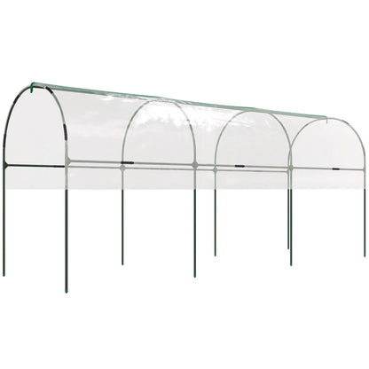 Tomato Greenhouse Tunnel, 4 Hoops, Top Tap, 157.5" x 48.4" x 67.3", Clear Tunnel Greenhouses Transparent, Green at Gallery Canada