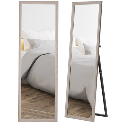 64" x 21" Rectangular Full Length Mirror, Gunmetal Silver Full Length Mirrors at Gallery Canada
