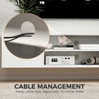 Meuble TV suspendu pour téléviseurs jusqu'à 60", unité TV murale, blanc