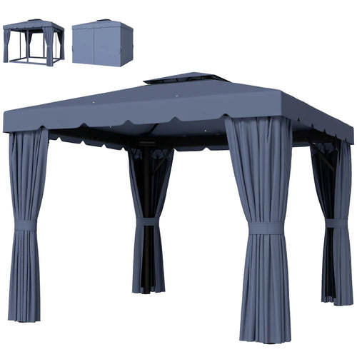 10' X 10' Outdoor Patio Gazebo, Dark Blue