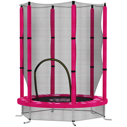 Trampoline pour tout-petits "55", Filet de sécurité d'enclos, Intérieur Extérieur, Âges 3-6, Rose