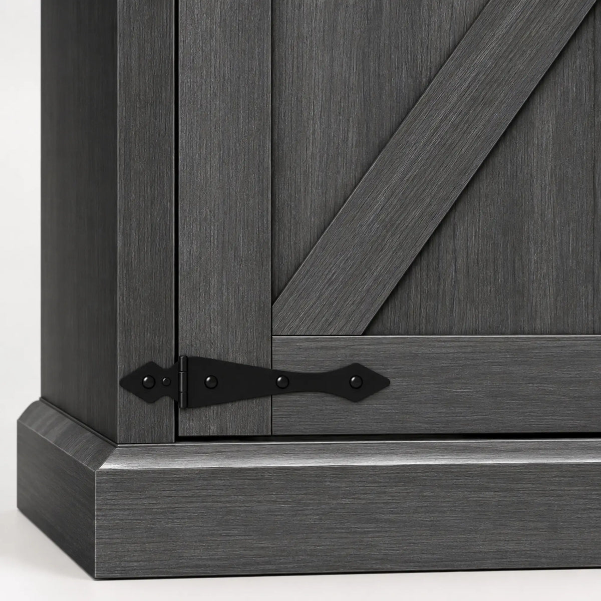 30" Farmhouse Sideboard, Black Buffet Cabinet, Barn Doors, Drawer, Black Storage Cabinets at Gallery Canada