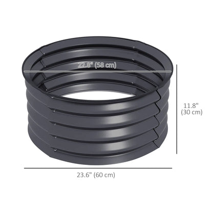 Set of 2 Raised Garden Beds, Metal Planter Box, Easy Assembly, Dark Grey Raised Garden Beds at Gallery Canada