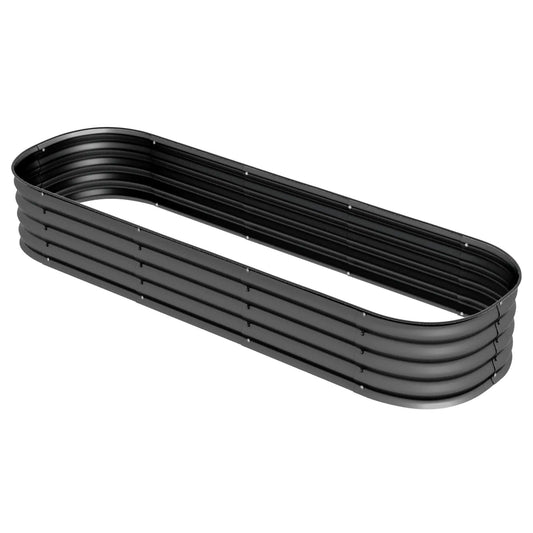 6.4 x 2 x 1ft Galvanized Raised Garden Bed, Metal Planter Box, Dark Grey Raised Garden Beds Dark Grey at Gallery Canada