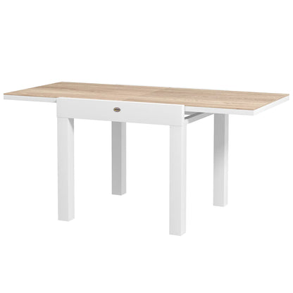 Extendable Patio Dining Table, Aluminum Frame, Faux Wood Top, Natural Wood Patio Dining Tables Light Grey, Natural Wood at Gallery Canada