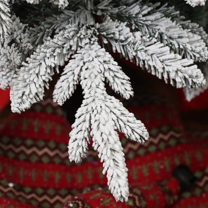 7ft Flocked Artificial Christmas Tree, 800 Tips, Auto Open, Steel Base, Green Flocked Christmas Trees at Gallery Canada