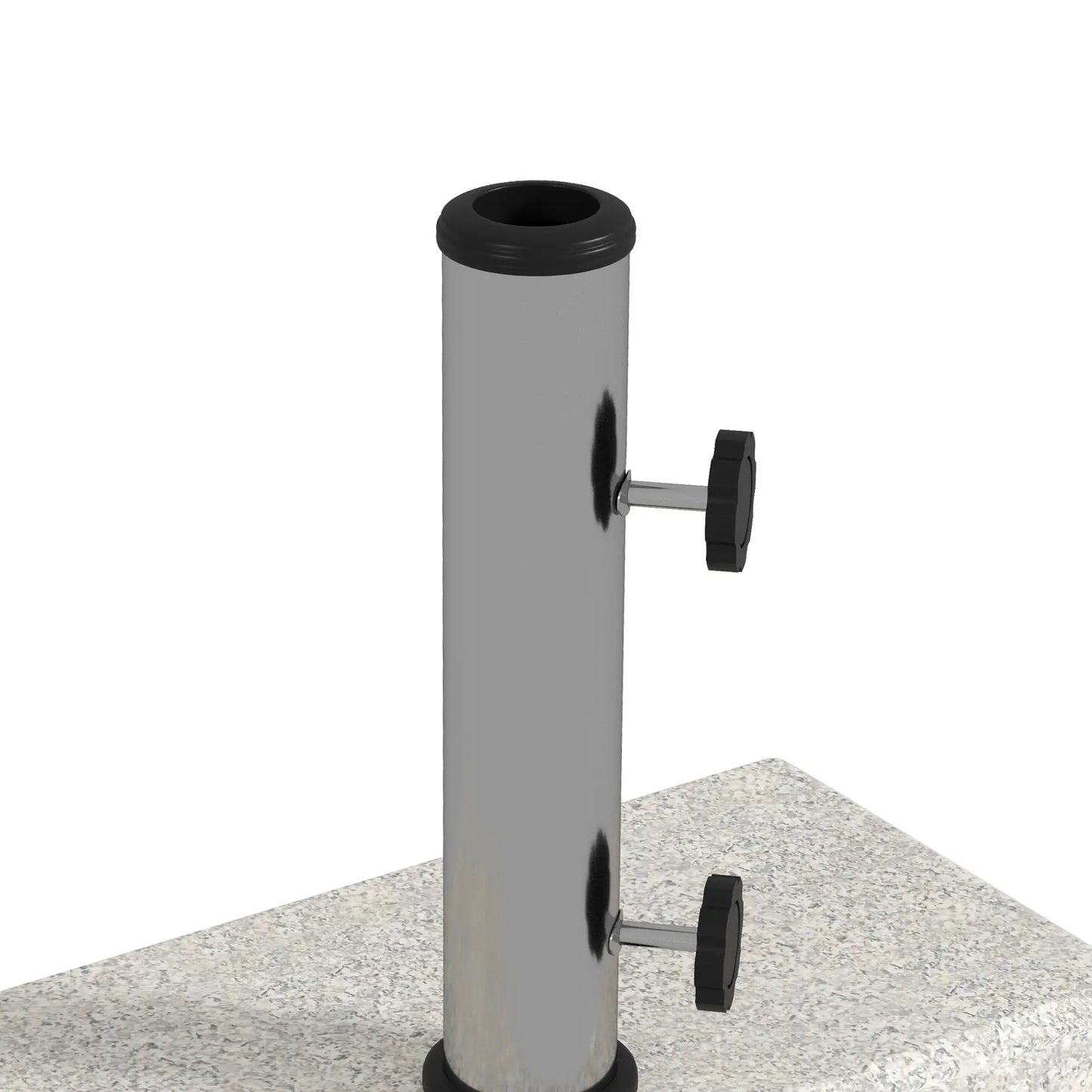 55 Lbs Half Granite Parasol Base, Outdoor Umbrella Stand, Grey Umbrella Bases at Gallery Canada