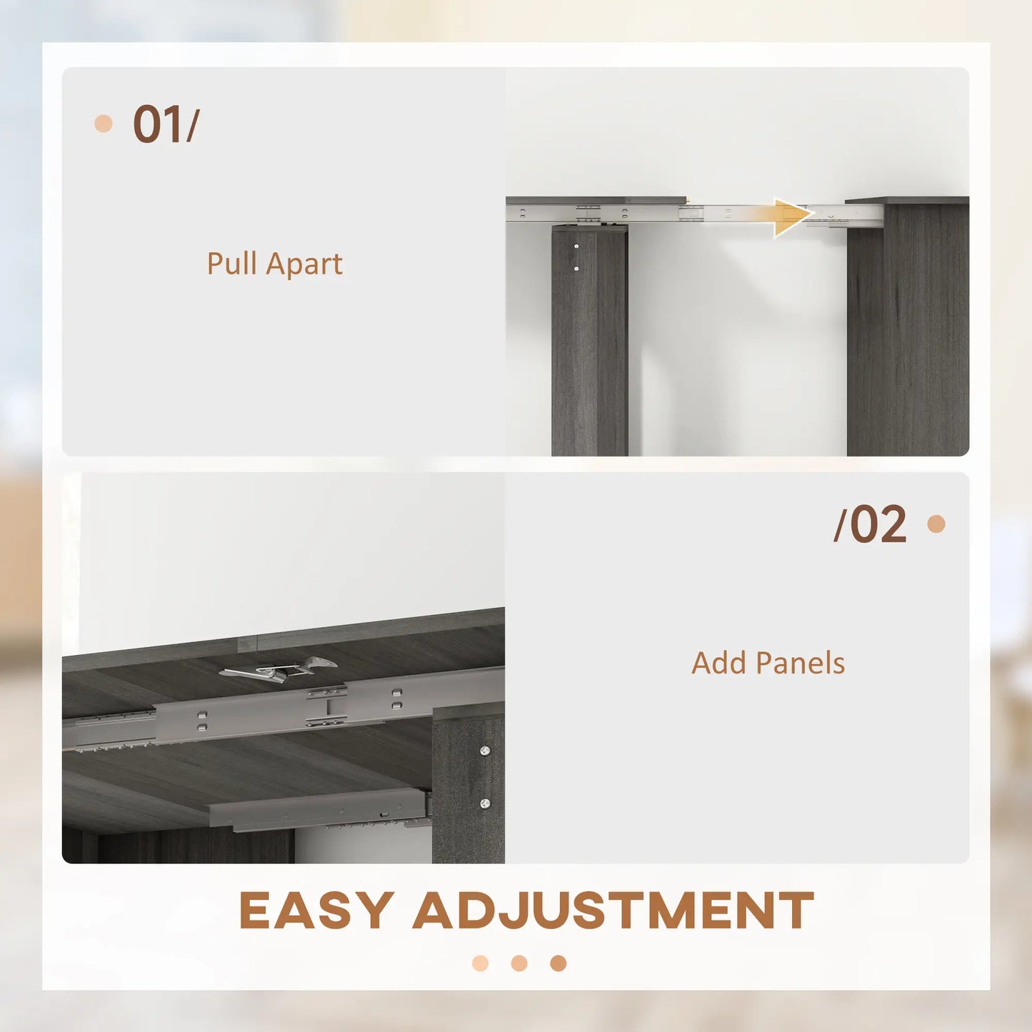 Extendable Dining Table, Expandable Kitchen Table, Seats 6, Grey Dining Tables at Gallery Canada