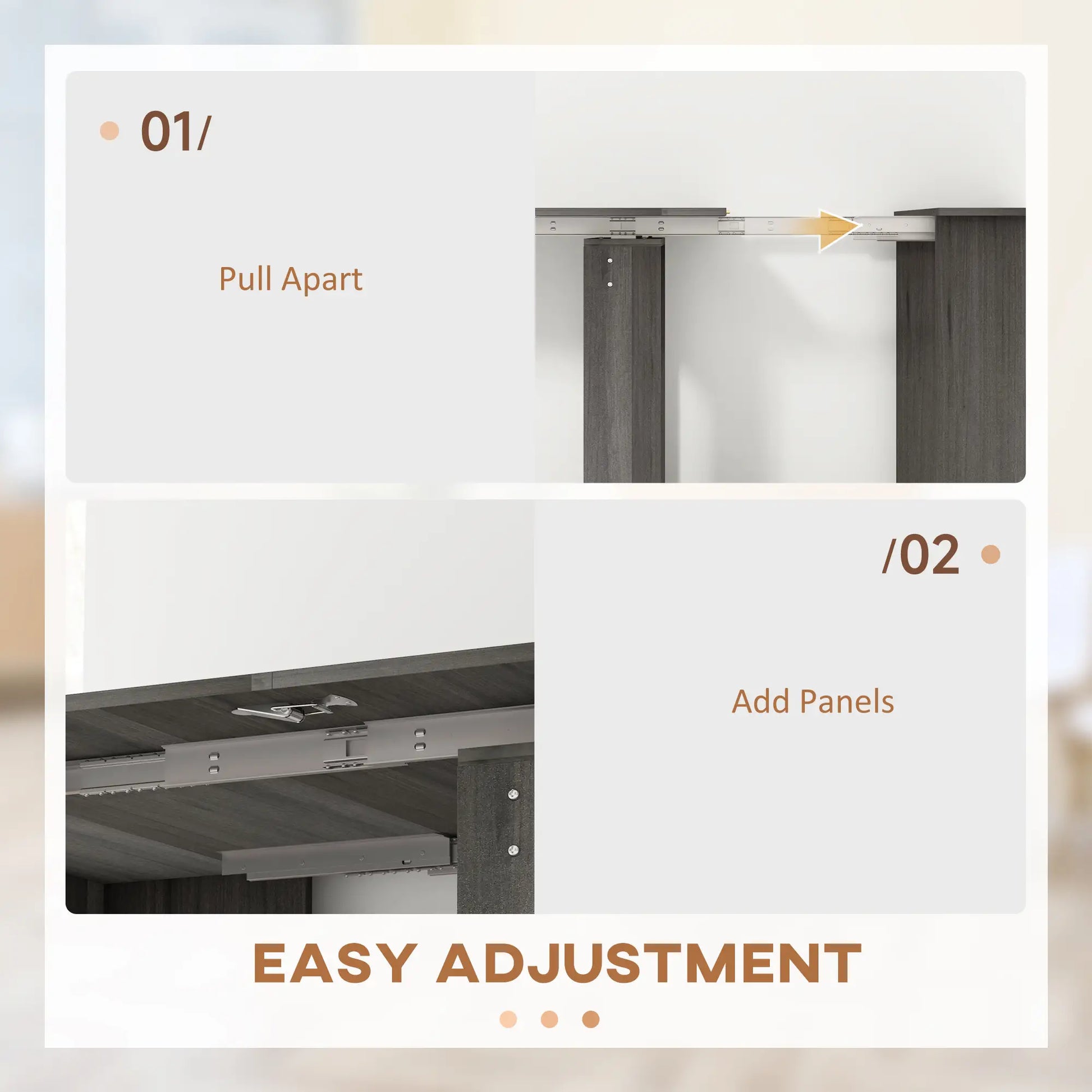 Extendable Dining Table, Expandable Kitchen Table, Seats 6, Grey Dining Tables at Gallery Canada