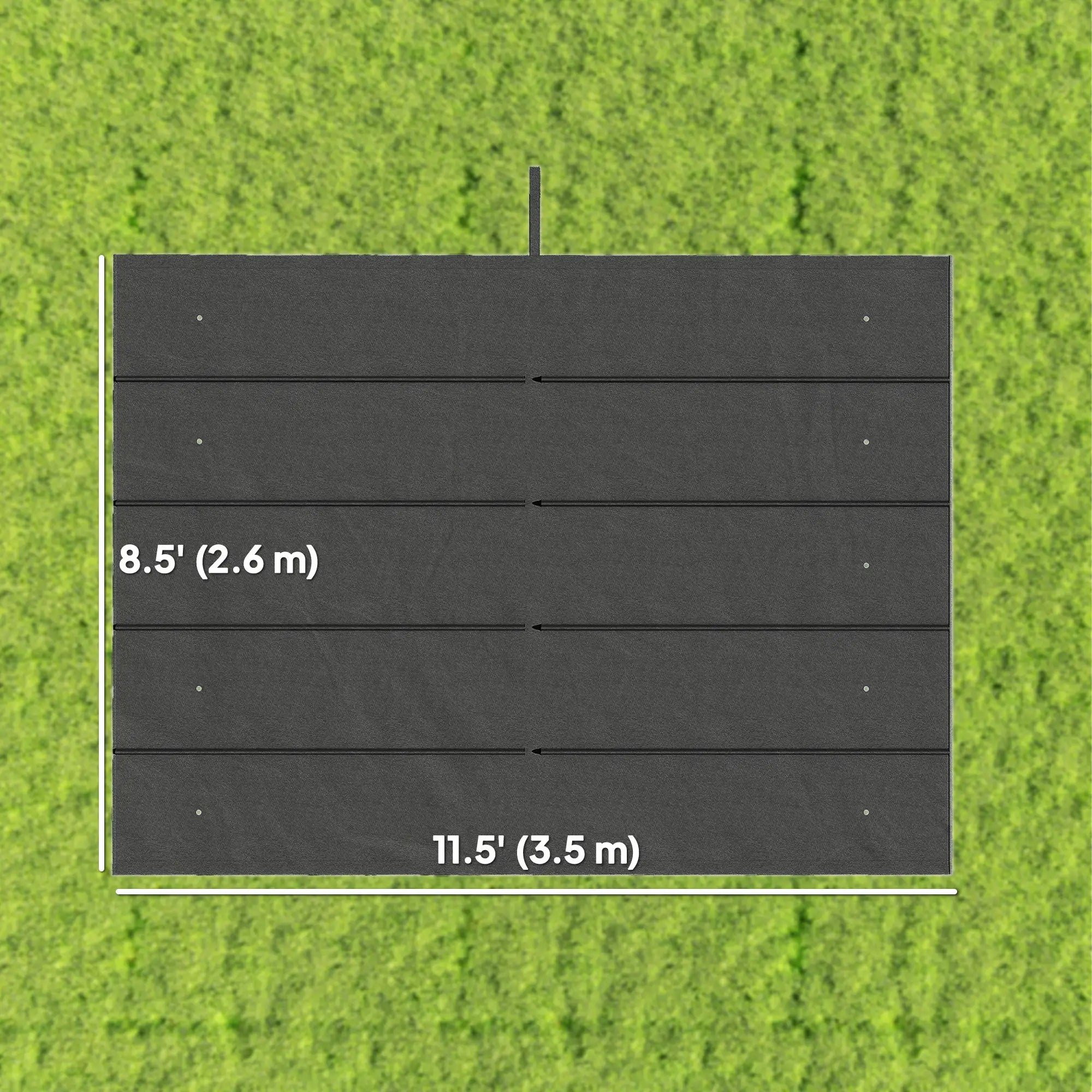 Retractable Pergola Canopy Cover, 10' x 13', Dark Grey Gazebo Canopy Replacement at Gallery Canada