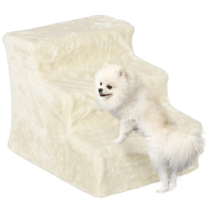 3-Step Dog Ramp for Sofa, Bed, Couch, Removable Cover, Beige Dog Stairs at Gallery Canada