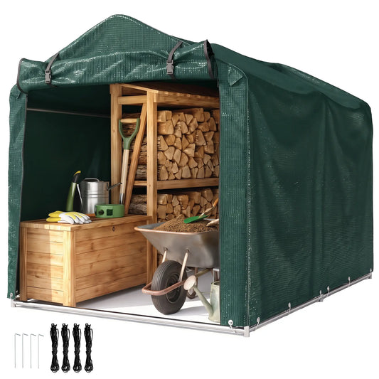 Outdoor Storage Shed, UV Resistant Bike Tent, Roll-up Door, Dark Green Sheds Dark Green at Gallery Canada