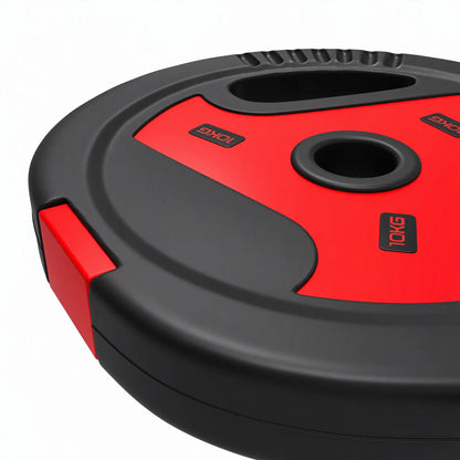 6-Piece 88 lbs Weight Plates Set, Sand-Filled, Black and Red