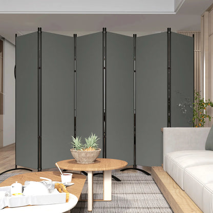 6 Panel Folding Room Divider, UV30+ Privacy Screen, Dark Grey Side Awnings at Gallery Canada