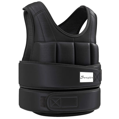 22lbs Weighted Vest, Adjustable Running Vest, 38 Weight Bags, Black Strength Training Equipment at Gallery Canada