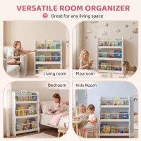 Étagère Murale pour Enfants, Bibliothèque Flottante 3 Niveaux pour 3-8 Ans, Blanc