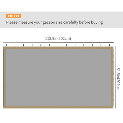 Replacement Mosquito Netting, Gazebo 10' x 10', Khaki, Black Gazebo Sidewalls at Gallery Canada