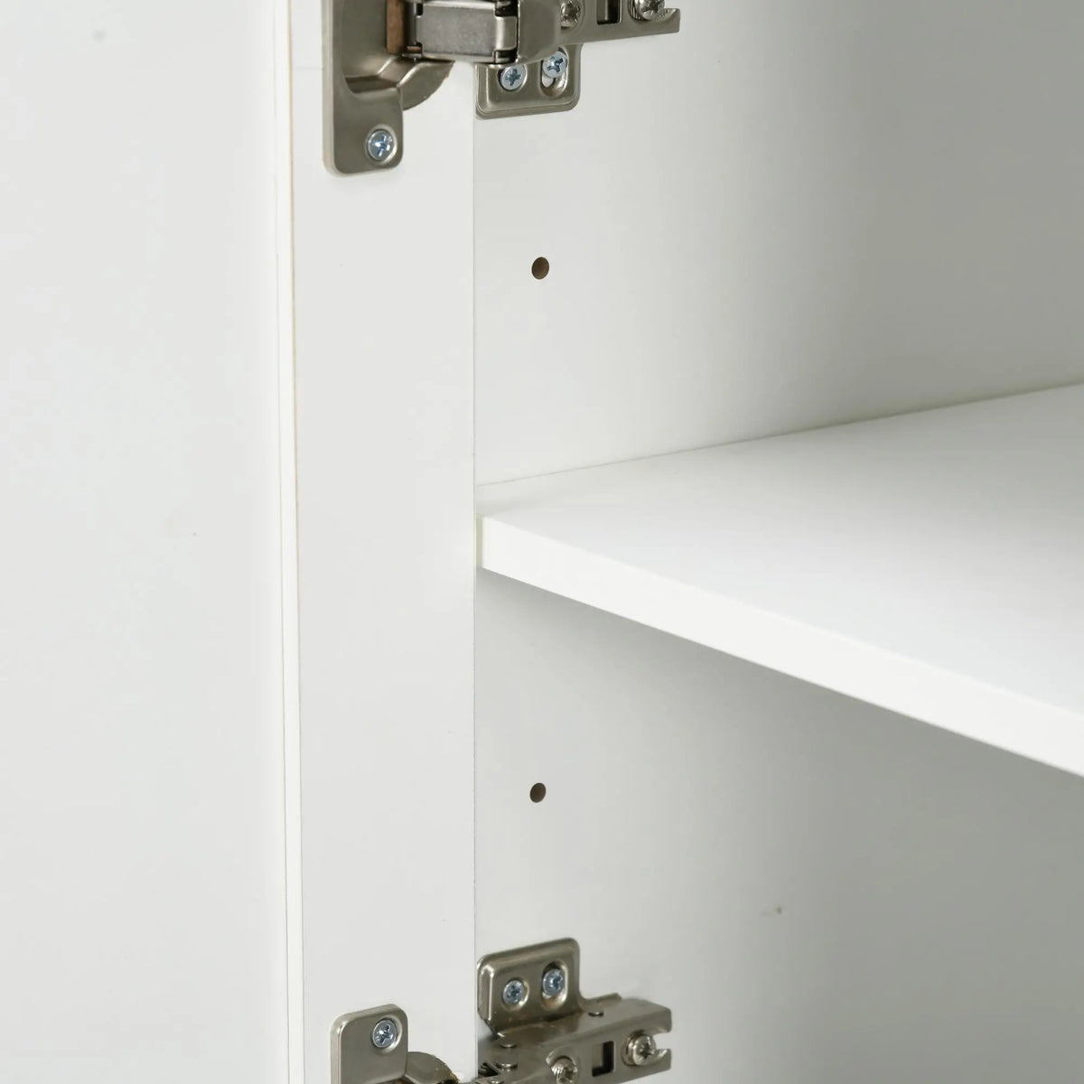 Modern TV Stand for 55" TV, Cabinet with 4 Doors, 2 Shelves, White TV Stands at Gallery Canada