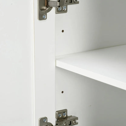 Modern TV Stand for 55" TV, Cabinet with 4 Doors, 2 Shelves, White TV Stands at Gallery Canada