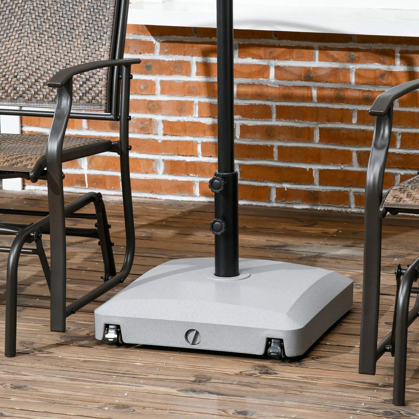 66 lb Heavy Duty Patio Umbrella Stand, Outdoor Garden Base, Light Grey Umbrella Bases at Gallery Canada