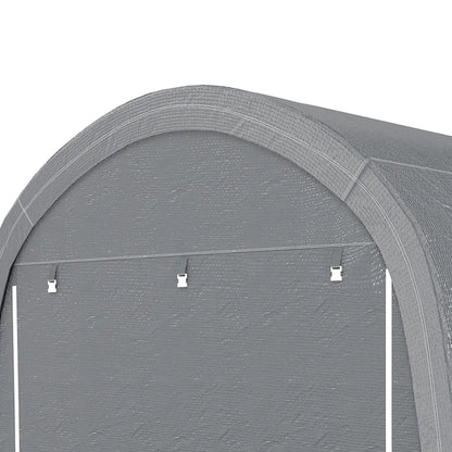 10' x 10' Outdoor Storage Tent, Heavy Duty Waterproof, Light Grey Sheds at Gallery Canada