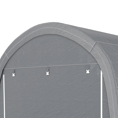 10' x 10' Outdoor Storage Tent, Heavy Duty Waterproof, Light Grey