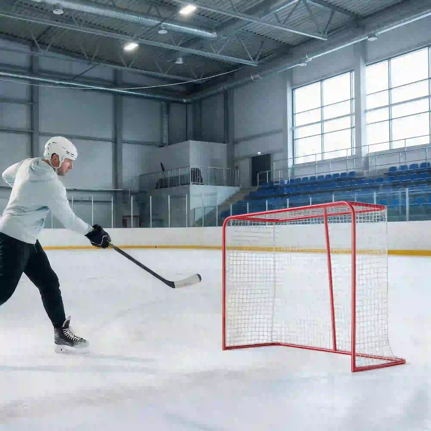 5' x 4' Mini Hockey Goal, Metal Frame, Lightweight Portable Team Sports Equipment at Gallery Canada