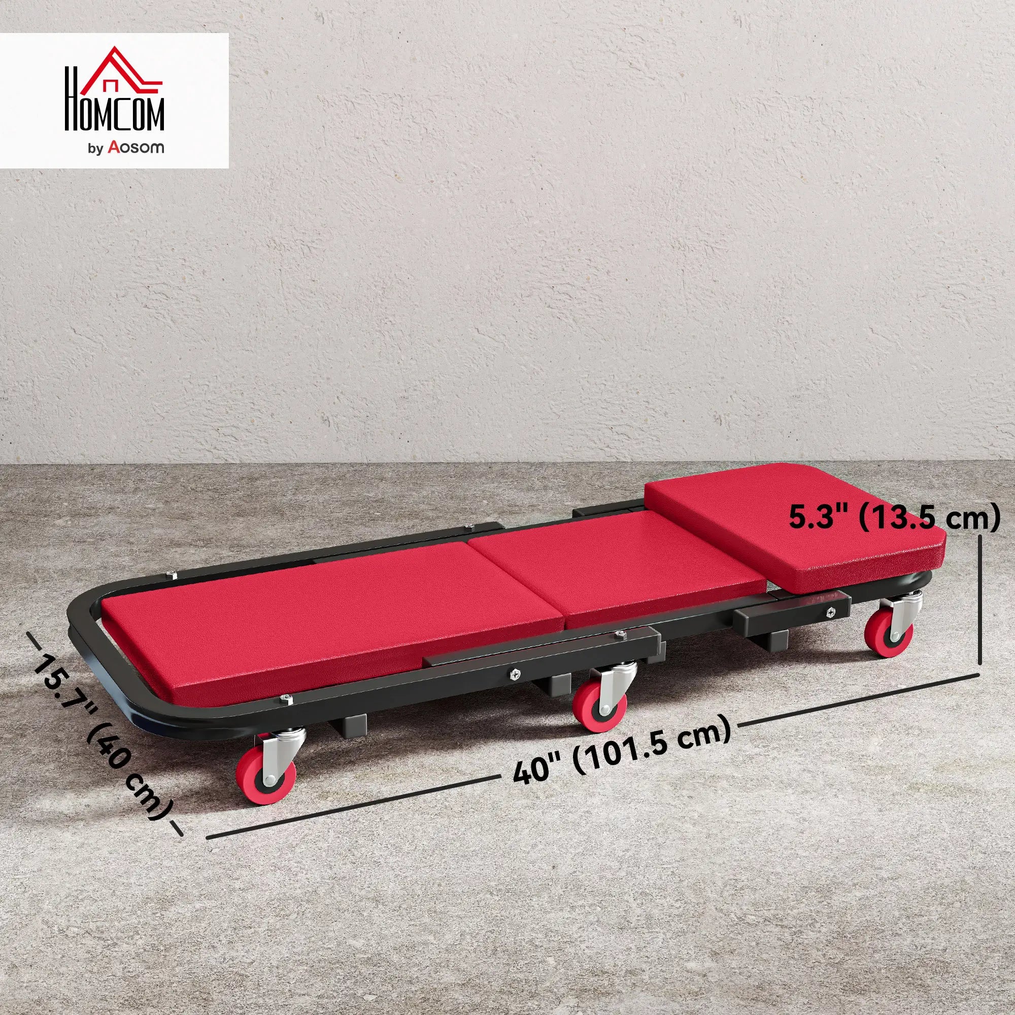 Automotive Z Creeper Seat, 330 lbs Rolling Garage Mechanic Creeper Stool, Red Automotive at Gallery Canada