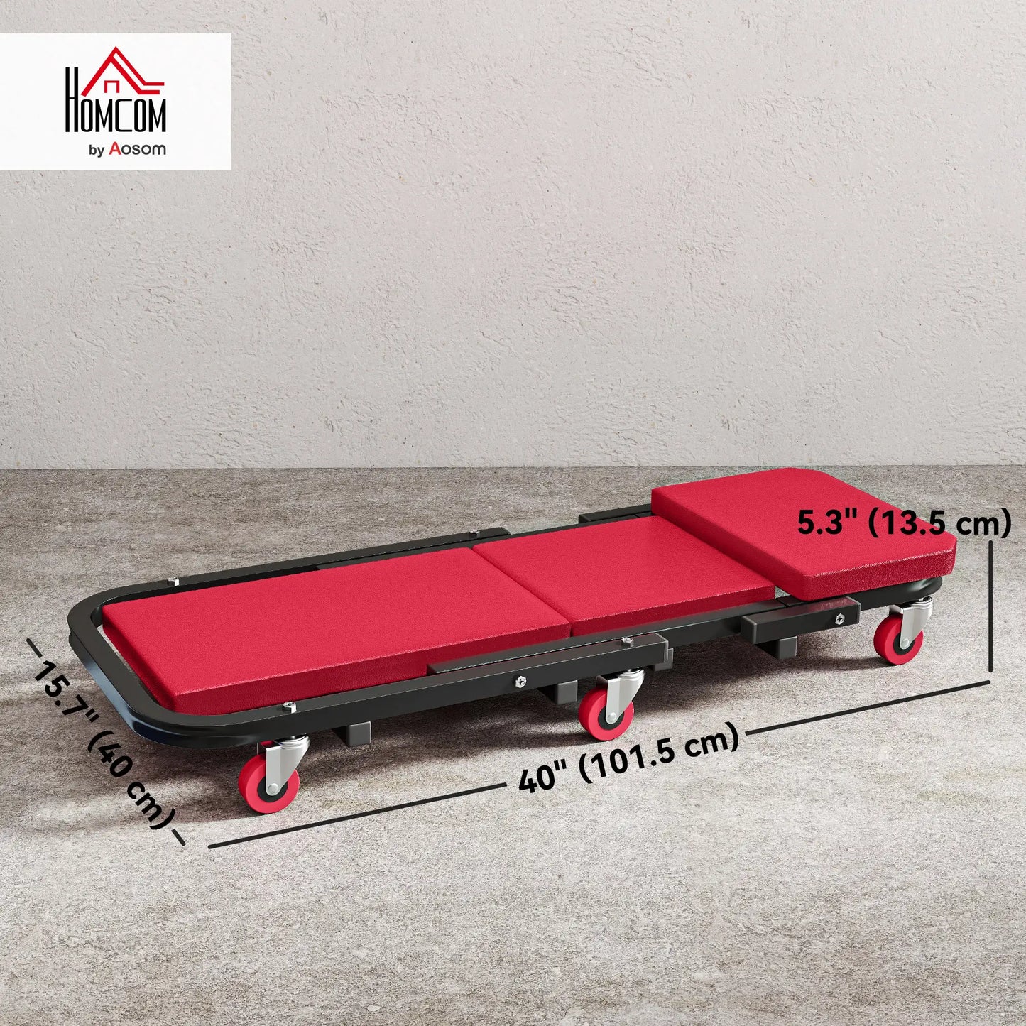 Automotive Z Creeper Seat, 330 lbs Rolling Garage Mechanic Creeper Stool, Red Automotive at Gallery Canada