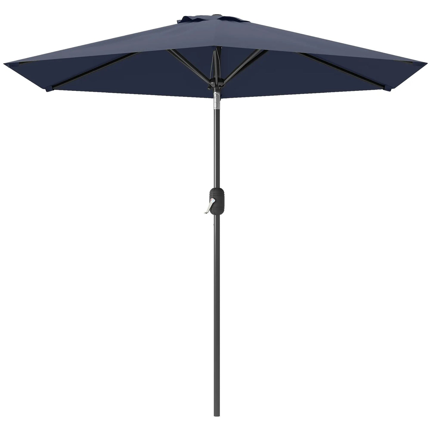 Patio Sun Umbrella, Outdoor Parasol, 6 Ribs, Blue Sun Umbrellas Blue at Gallery Canada