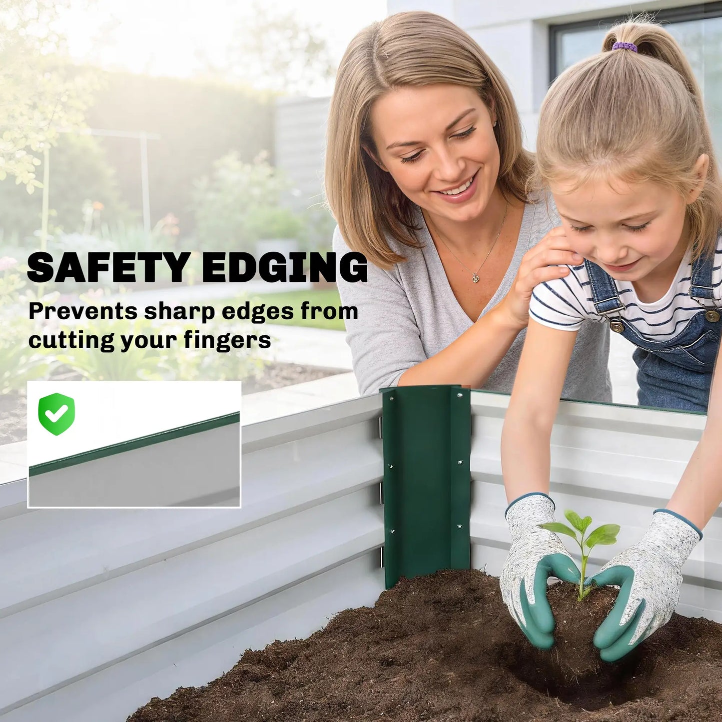 8 x 2.6 x 1.5ft Galvanized Raised Garden Bed, Outdoor Planter Box, Green Galvanized Planter Boxes at Gallery Canada