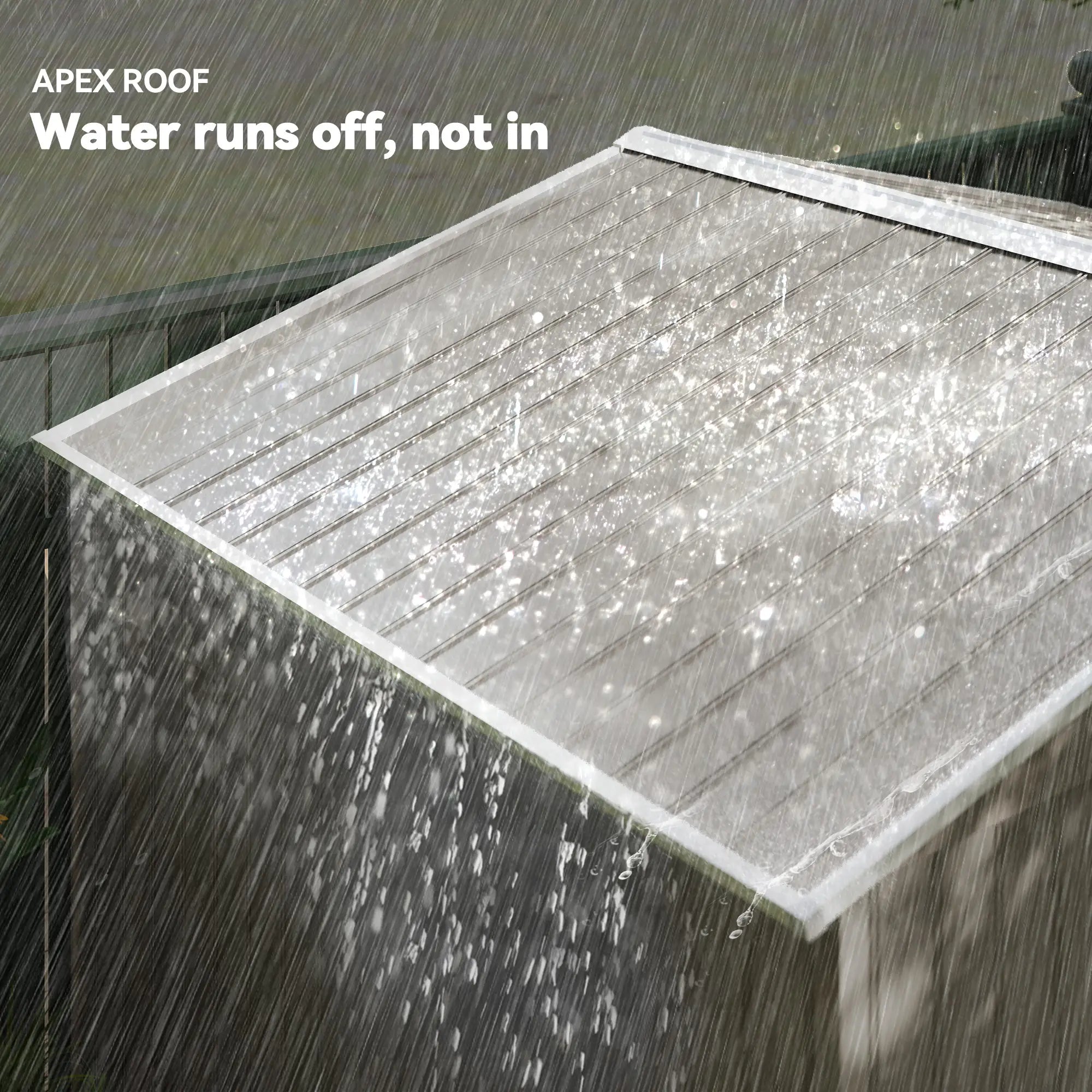 9.1'x6.4'x6.3' Garden Storage Shed, Foundation Kit, Metal Tool House, Double Doors, Light Brown Sheds at Gallery Canada