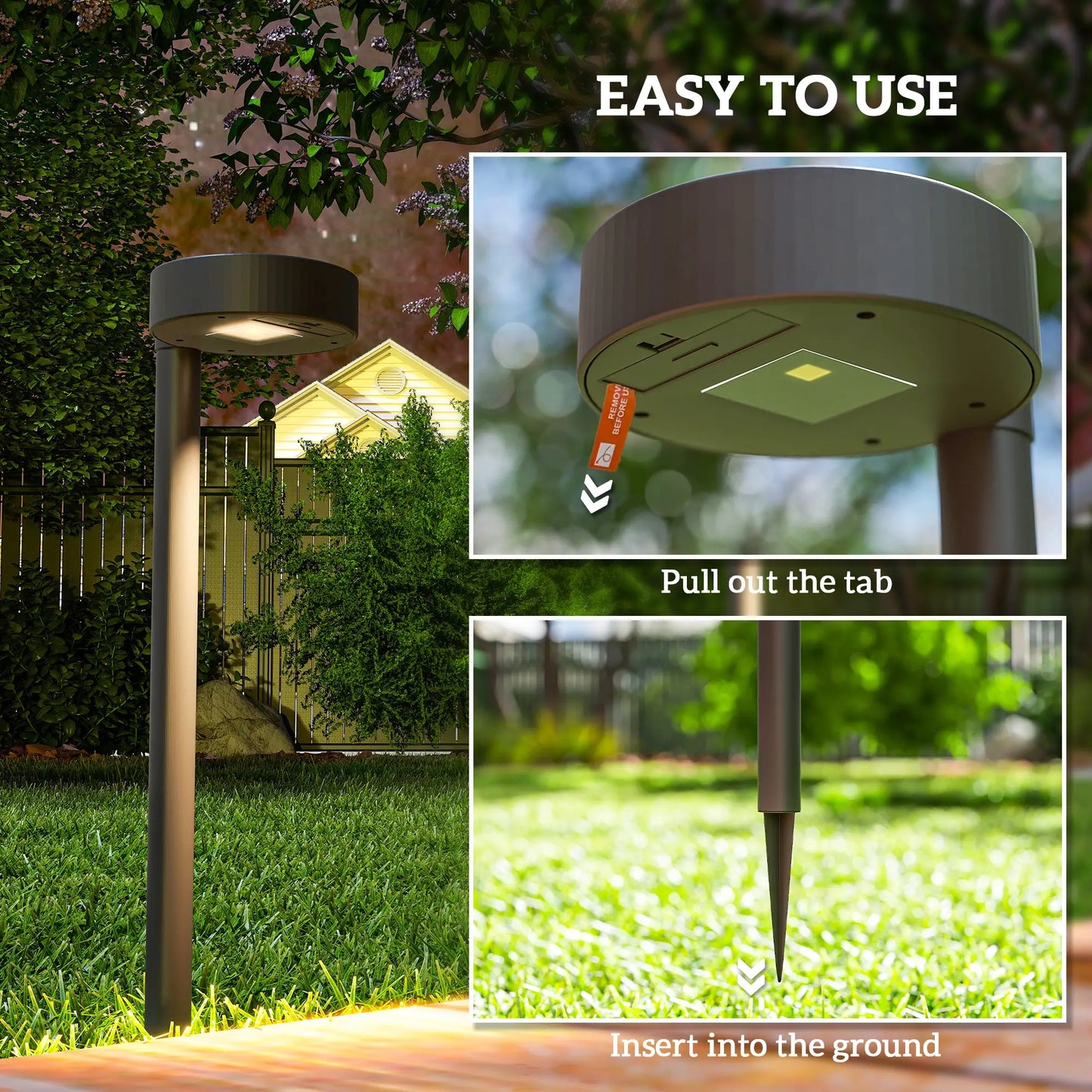 8 Pack Solar Garden Lights, Auto On/Off, IP44, Driveway, Walkway, Yard Solar Post Lamps at Gallery Canada