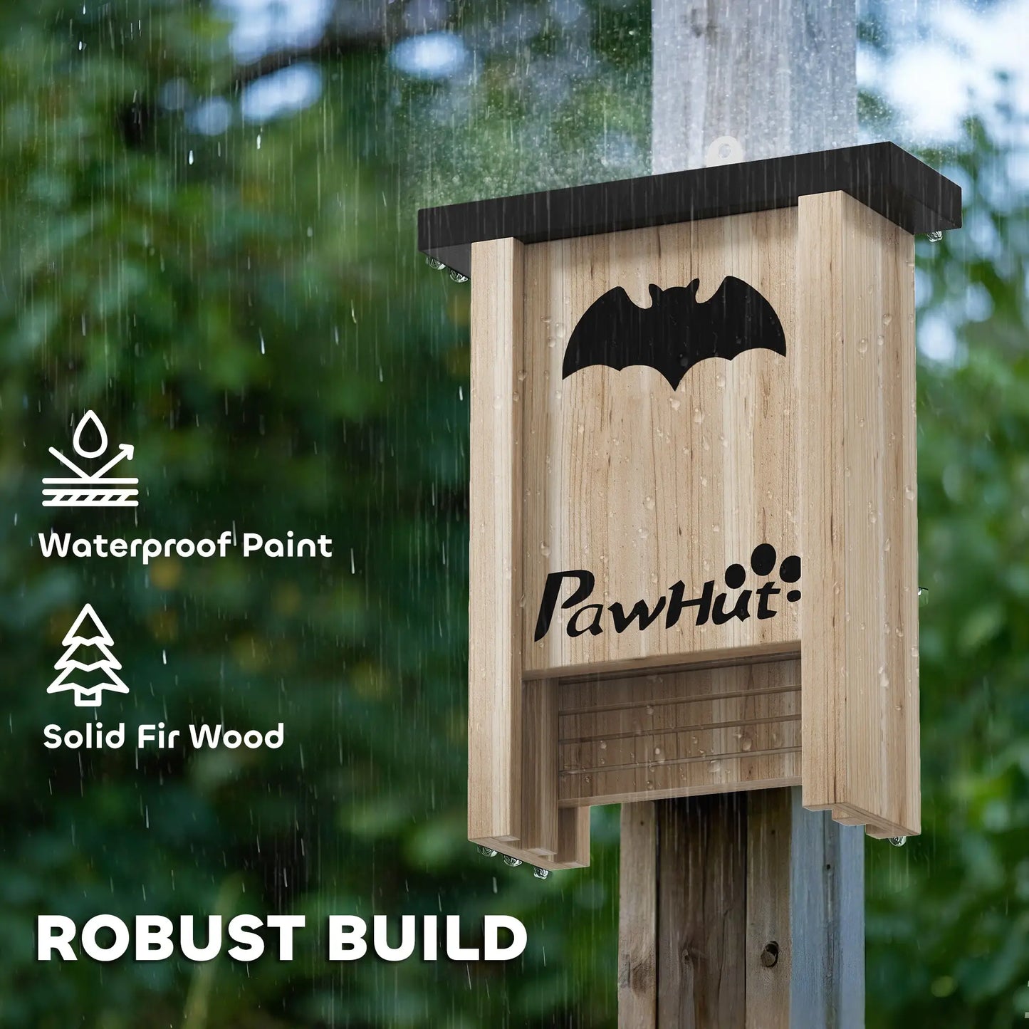 Wooden Bat Boxes, 18 x 6 x 22.5 cm, Attract Bats, Easy Hang Houses & Habitats at Gallery Canada