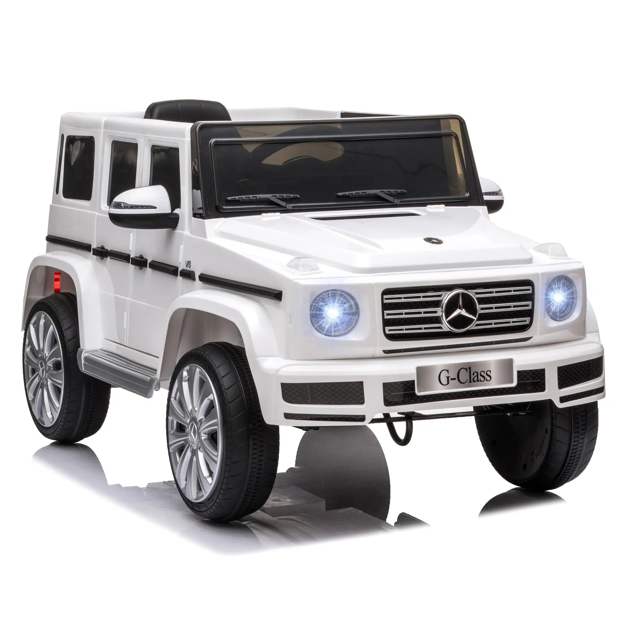 Licensed 12V Kids Ride on Car with Remote, Music, Lights, MP3, White Electric Toy Cars White at Gallery Canada