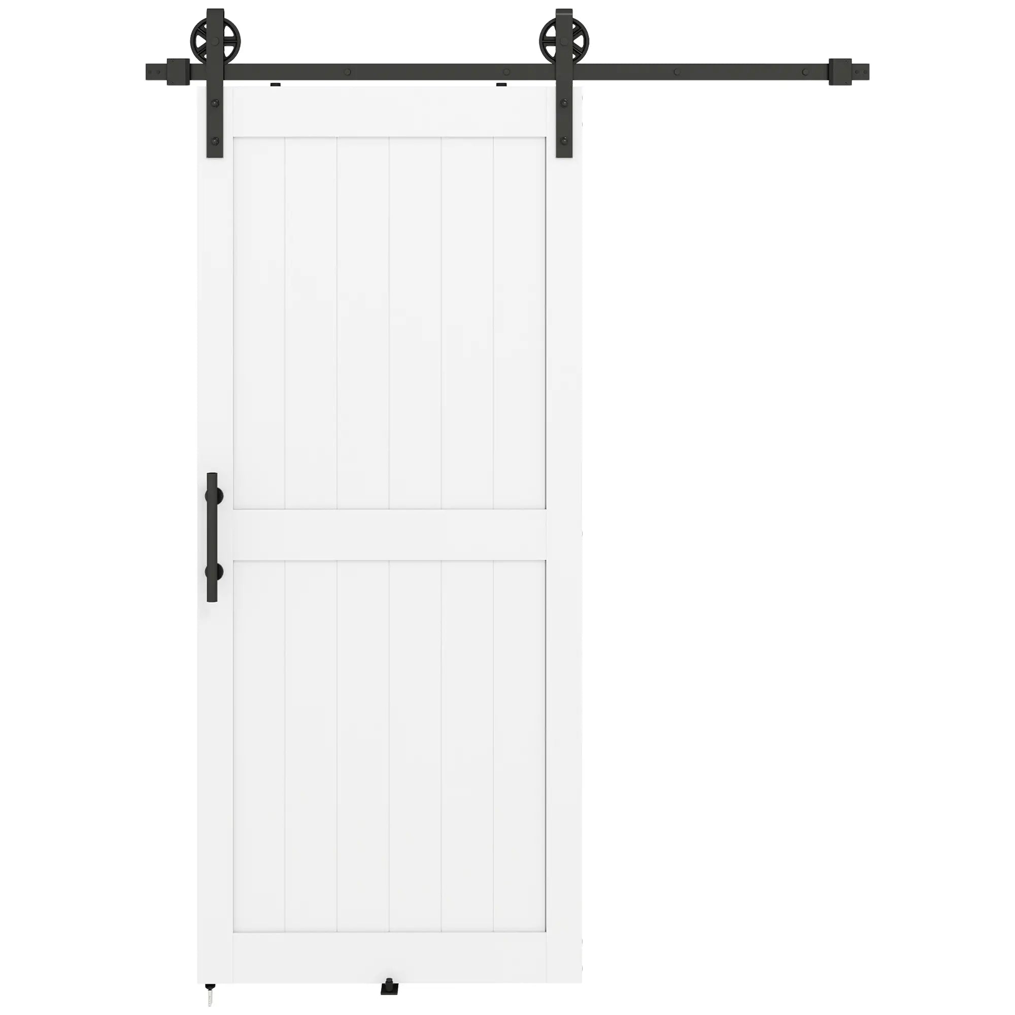 36inx84in Barn Door, 6FT Sliding Hardware Kit, White Door Hardware at Gallery Canada