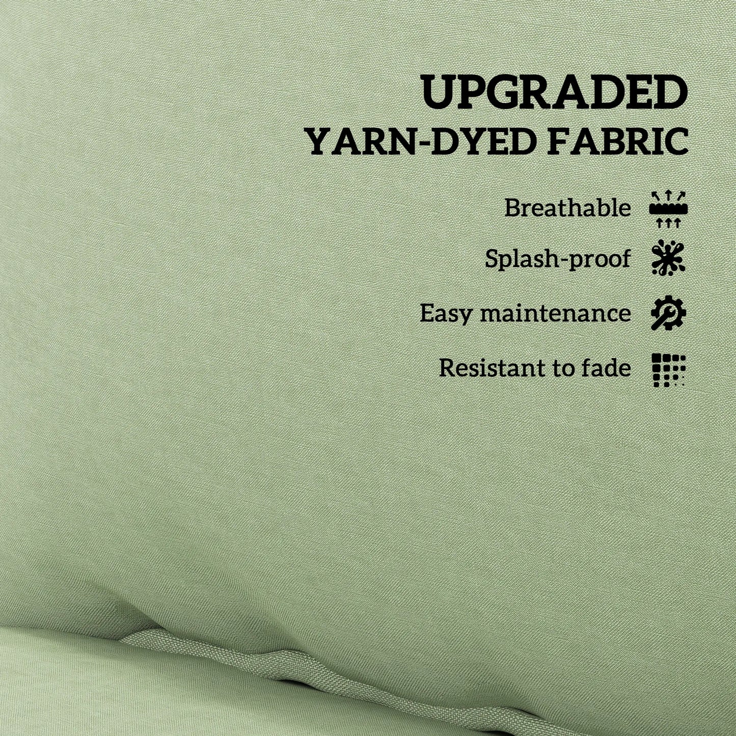 4-Piece Seat Cushion Pillows, Patio Chair Cushions Set, Indoor Outdoor, Green Patio Chair Cushions at Gallery Canada