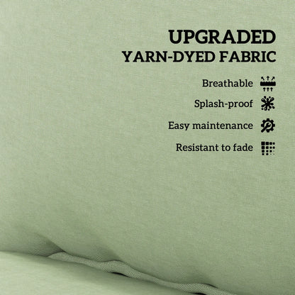 4-Piece Seat Cushion Pillows, Patio Chair Cushions Set, Indoor Outdoor, Green Patio Chair Cushions at Gallery Canada