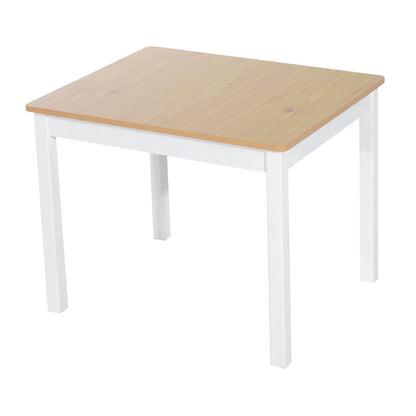 Kids Wood Table Chair Set, 4-Piece, Storage, Easy Clean, Natural, White Kids Table Sets at Gallery Canada