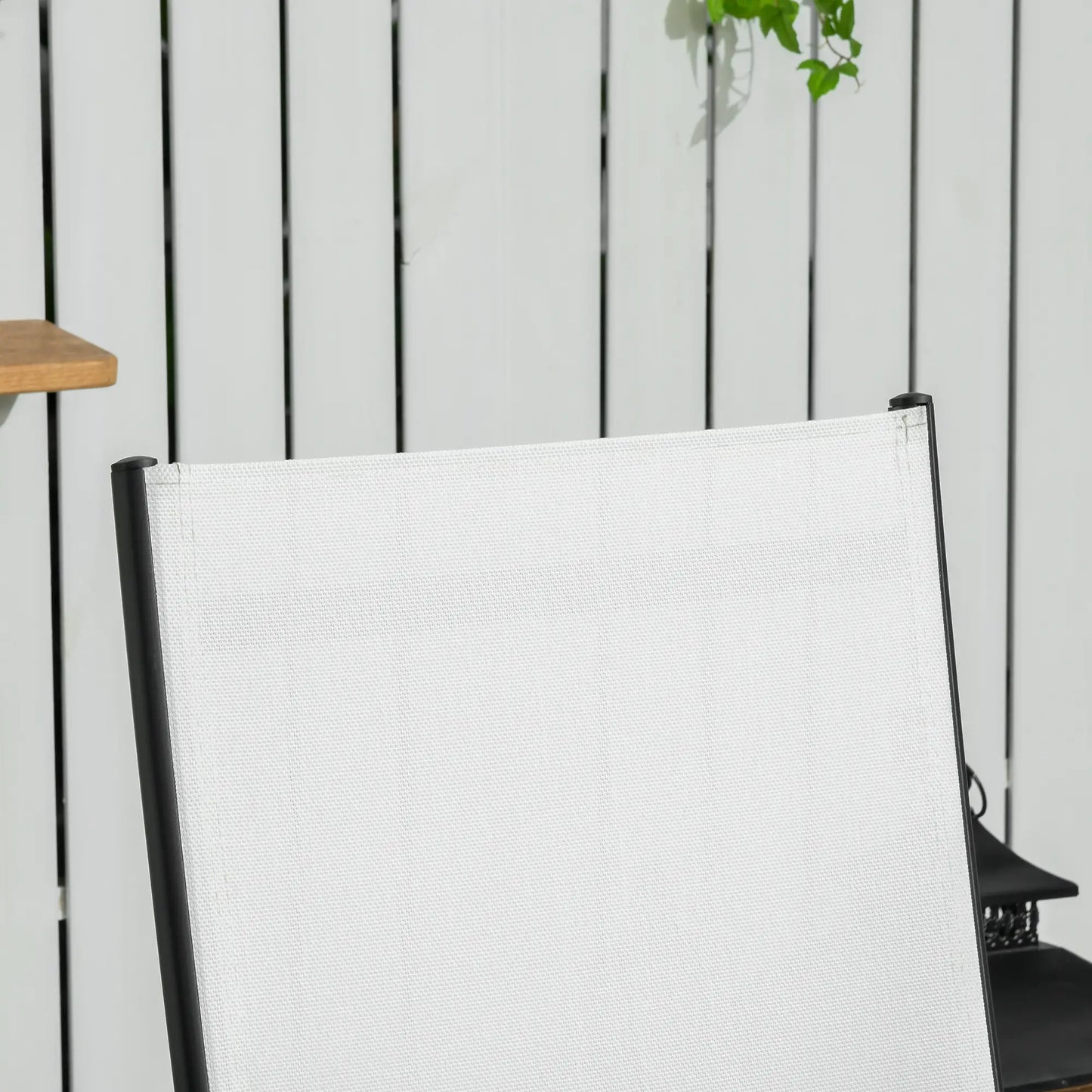 2PCs Lounge Chairs with Wheels, 5-Level Adjustable Backrest, White, White Lounger Chairs at Gallery Canada