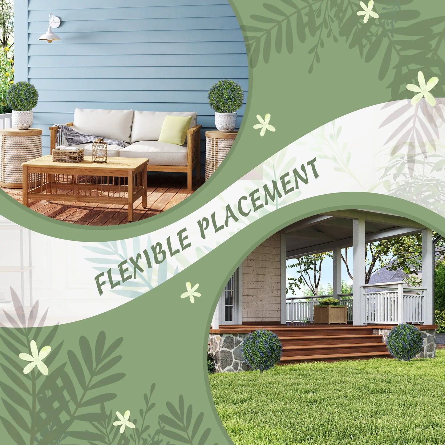 Artificial Lavender Plants, Set Of 2, UV Protected, Indoor Outdoor Decor, Purple Artificial Trees at Gallery Canada