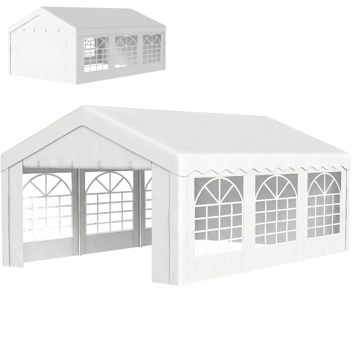 20'x13' Heavy Duty Portable Event Tent, White Canopy Tents White at Gallery Canada