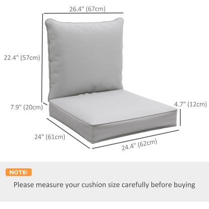 Patio Chair Cushions, Thick Deep Seat, Light Grey Patio Chair Cushions at Gallery Canada