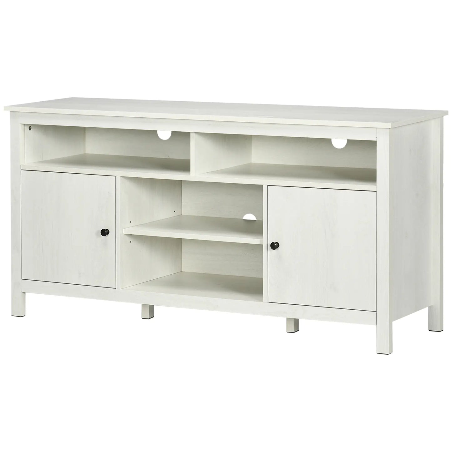 TV Stand for 55" TVs, Storage Cupboard, Shelves, 55.1" x 15.7" x 27", White TV Stands at Gallery Canada