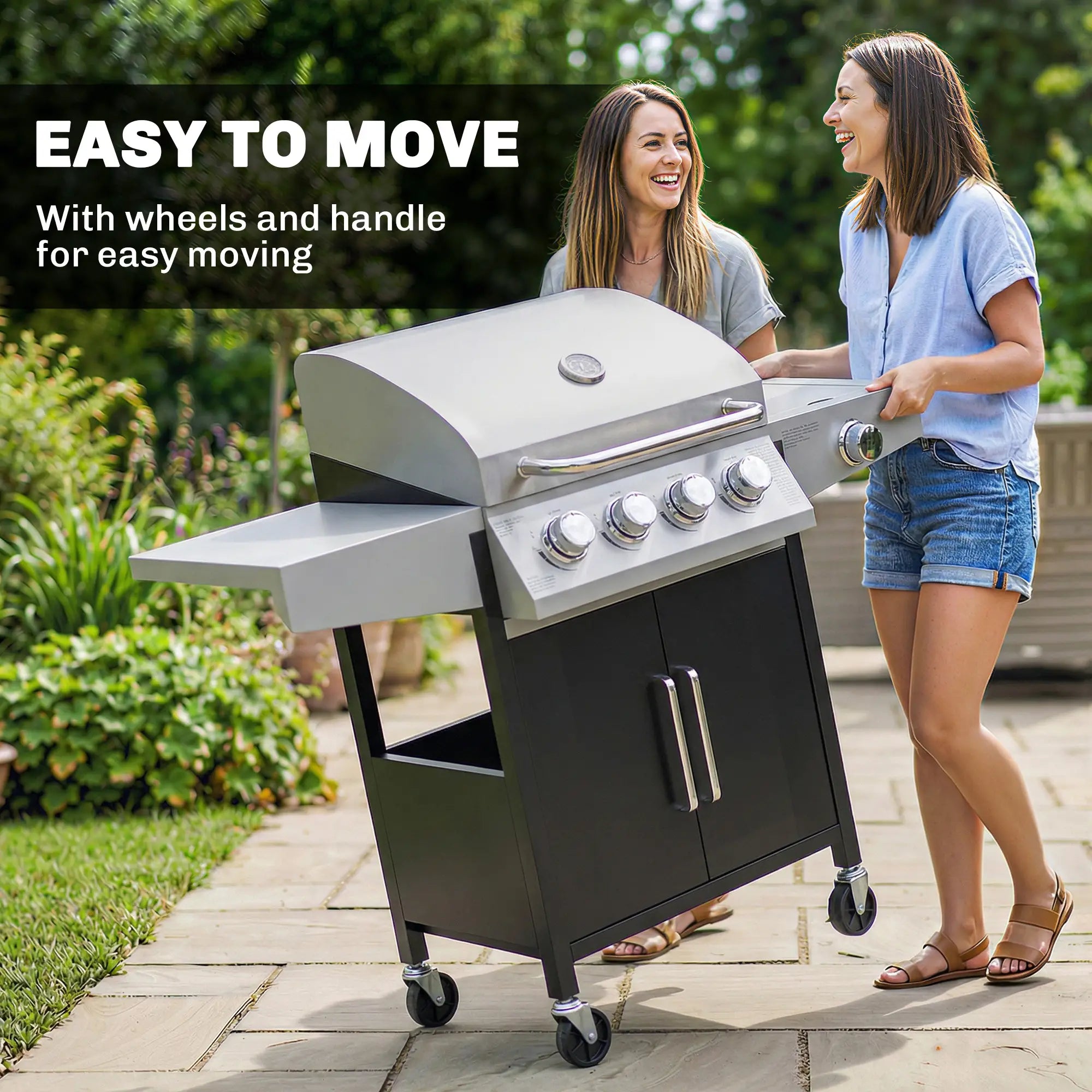 4+1 Burner Liquid Propane Gas Grill, Outdoor Portable BBQ Propane Gas Grills at Gallery Canada