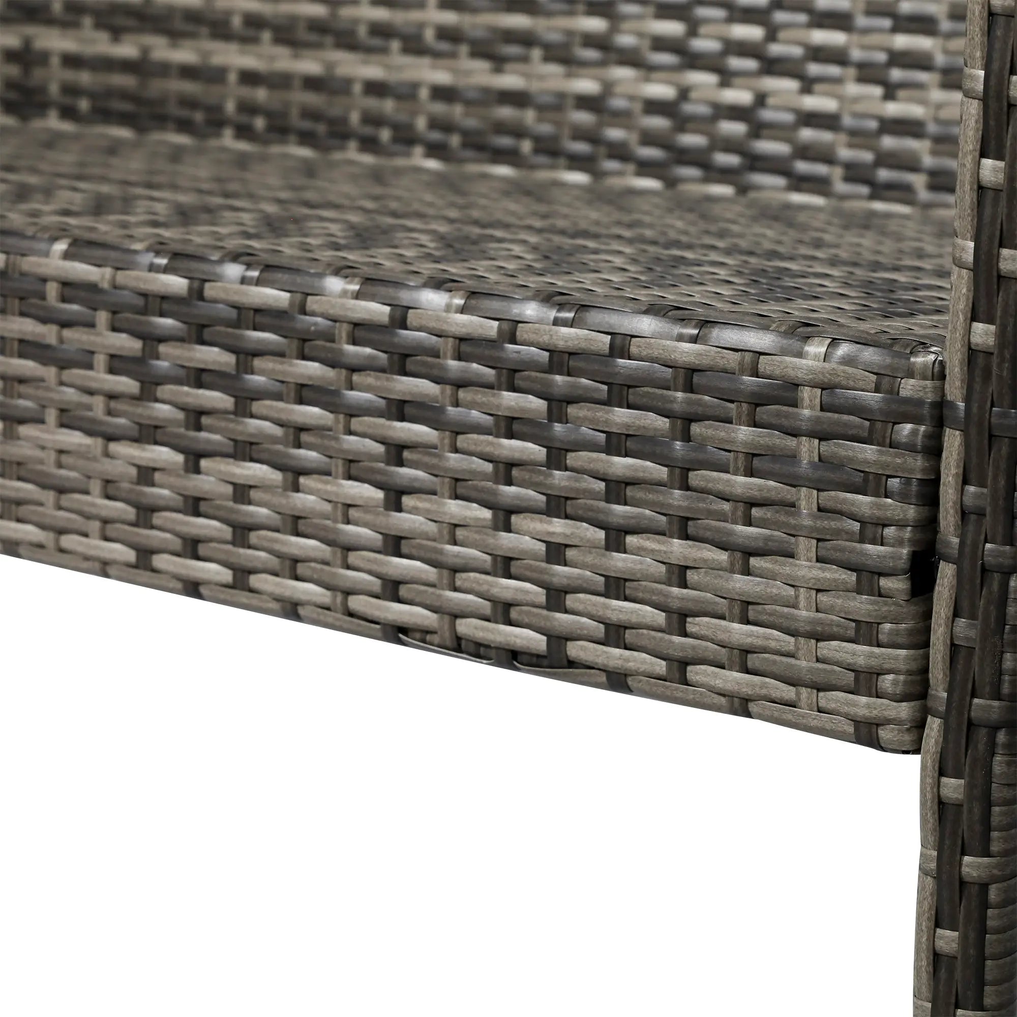 4-Piece Patio Set, Loveseat, 2 Armchairs, Coffee Table, PE Rattan, Cushions, Grey, Cream Patio Furniture Sets at Gallery Canada