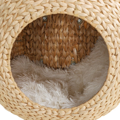 Cat Wall Shelf with Washable Cushion, Wall Mounted Cat Condo, Beige Cat Climbing Wall at Gallery Canada