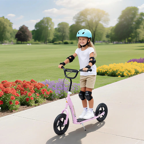Kids Scooter Bike, 12'' Tire, for 5-12 Year Old, Pink