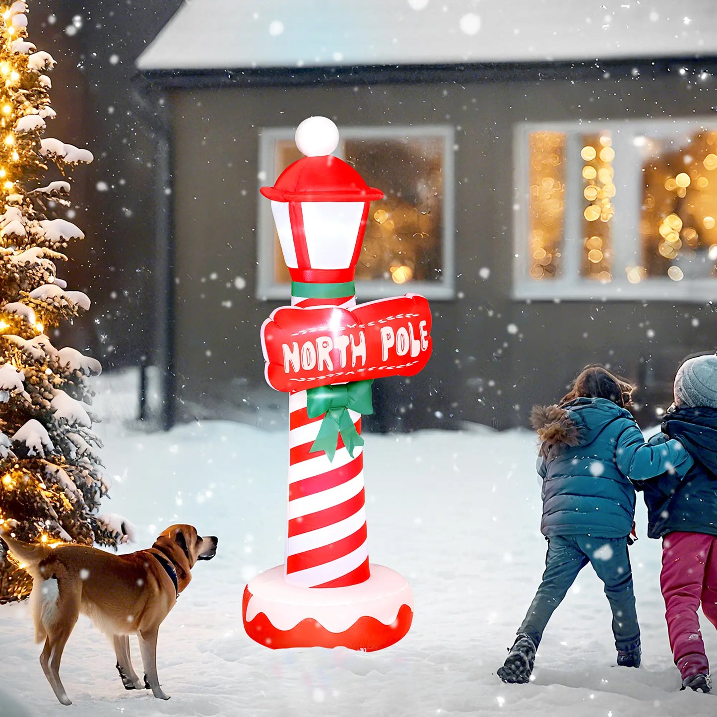 6FT Inflatable Lighthouse Christmas Decoration With LED Lights Christmas Inflatables at Gallery Canada