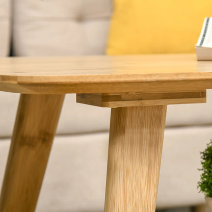2 Tier Bamboo Coffee Table, Storage Shelf, Wood Grain, 39.25" x 19.75" x 19.75" Coffee Tables at Gallery Canada
